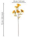 Umělý květ slunečnice, realistická dekorace, 72 cm, 2 kusy | Floristik24.cz