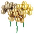 Floristik24 Mini vánoční ozdoby na drátu, zrcadlové bobule, lesklé, 20 mm, 140 kusů