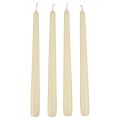 Floristik24 Kuželové svíčky, tyčové svíčky, bílá slonová kost, 250/23 mm, 12 kusů