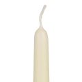 Floristik24 Kuželové svíčky, tyčové svíčky, bílá slonová kost, 250/23 mm, 12 kusů