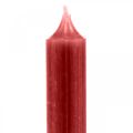 Floristik24 Tyčinková svíčka červená svíčky rubínově červená 180mm/Ø21mm 6ks