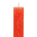 Floristik24 Oranžové svíčky barevné 34mm x 240mm 4ks
