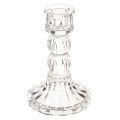 Floristik24 Průhledný svícen, klasický design, dekorace na stůl, 12 cm, 2 kusy
