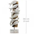 Floristik24 Dekorativní rybka stojící dřevěné hejno ryb Námořní dekorace 59cm