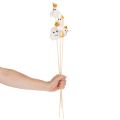 Figurky duchů na dřevěných tyčkách, halloweenská dekorace, 54 cm, 8 kusů | Floristik24.cz