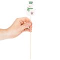 Dřevěné sněhulákovy kůly na květinové dekorace, Vánoce, 31 cm, 12 kusů | Floristik24.cz