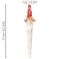 Figurka trpaslíka k nalepení, s dlouhým vousem a houbovým kloboukem, dekorace, 17 cm, 2 kusy | Floristik24.cz