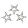 Floristik24 Dekorativní hvězda stříbrná na rozptyl 4cm 48ks