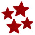 Floristik24 Hvězdicová směs červená vločkovaná 4-5cm 40ks