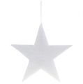 Floristik24 Hvězda velká k zavěšení bílá 45cm L56cm 1ks