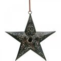 Floristik24 Vánoční věšák Star Metal Star Black H19cm