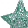 Floristik24 Hvězda k zavěšení mátově zelená 15cm