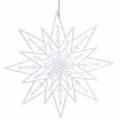 Floristik24 Dekorativní ledová hvězda na zavěšení průhledná, třpytivá 24,5cm 6ks