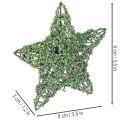 Sada ozdobných hvězd z drátu zelené barvy, dvě velikosti, 10 cm, 12 kusů | Floristik24.cz