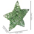 Sada ozdobných hvězd z drátu zelené barvy, dvě velikosti, 10 cm, 12 kusů | Floristik24.cz