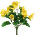 Floristik24 Umělé macešky žluté Umělá květina k nalepení 30cm