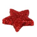 Floristik24 Rozsypaná vánoční hvězda červená 2,5cm 100p