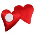 Floristik24 Dekorativní srdce s lepicí tečkou červená 3cm 100p
