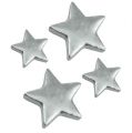 Floristik24 Rozptylové hvězdy stříbrné Ø4cm-5cm 72p