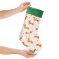 Vánoční punčocha s motivem jezevčíka, 50 cm | Floristik24.cz