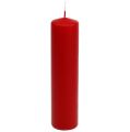 Floristik24 Pilířové svíčky červené Adventní svíčky svíčky červené 200/50mm 24ks