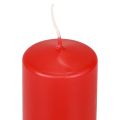 Floristik24 Pilířové svíčky červené Adventní svíčky svíčky červené 100/50mm 24ks
