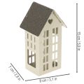 Sada světelných domů, kov, tři domy na tácu 35 cm, 1 sada | Floristik24.cz