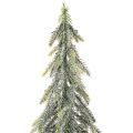 Umělá jedle, ledová úprava, s dřevěným podstavcem, zimní dekorace, 60 cm | Floristik24.cz