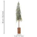 Umělý vánoční stromeček s podstavcem, matný, jako zimní dekorace, 90 cm | Floristik24.cz