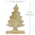 Floristik24 Deco vánoční stromeček dřevo, umytý bílý vánoční stromeček 27 × 17 × 5 cm