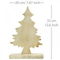 Floristik24 Deco vánoční stromeček dřevo bílá mytá dekorace na stůl adventní 32 × 20 × 5,5 cm