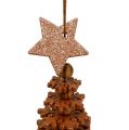 Floristik24 Vánoční stromeček na zavěšení, vánoční ozdoby, ozdoby na vánoční stromeček měď V12cm 29cm