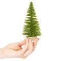 Umělý vánoční stromeček s dřevěným podstavcem, malý, 16 cm, 6 kusů | Floristik24.cz