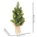 Umělý vánoční stromeček v jutovém pytli, malá dekorace na stůl, mini vánoční stromeček, 38 cm | Floristik24.cz