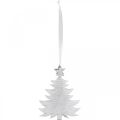 Floristik24 Přívěsek na vánoční stromeček, adventní dekorace, kovová dekorace na Vánoce, stříbro 20,5×15,5cm
