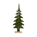 Vánoční stromek dřevěná dekorace lesklá zelená 22,5x5x50cm