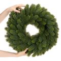 Věnec z umělých jedlových větví, zelený, kulatý, 50 cm | Floristik24.cz