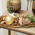 Floristik24 Šišky zlaté, třpytky 13cm 4ks vánoční ozdoby na stromeček