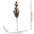Umělá jedlová větvička s vánočními ozdobami, 48 cm, 2 kusy | Floristik24.cz