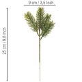 Umělá zelená jedlová větvička pro zimní dekorace, 25 cm, 24 kusů | Floristik24.cz