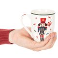 Vánoční hrnek s motivem louskáčka a cukrové hůlky, 10 cm, 2 kusy | Floristik24.cz