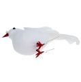 Floristik24 Pár holubic 10cm na drátě bílé 4ks