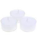 Floristik24 Bílé čajové svíčky v plastové misce 18ks