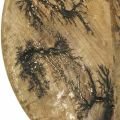 Floristik24 Dekorativní talíř dřevo příroda, zlatý krakelovaný efekt mangové dřevo Ø30