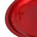 Floristik24 Dekorativní talíř z kovu červené barvy s glazurou Ø23cm