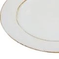 Dekorační talíř kulatý plastový retro bílo hnědý lesk Ø30cm | Floristik24.cz