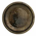Floristik24 Dekorativní talíř z lesklého bronzového kovu Ø23,5cm