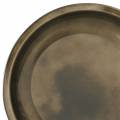 Floristik24 Dekorativní talíř z lesklého bronzového kovu Ø23,5cm