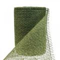 Floristik24 Běh na stůl jutová jutová páska stolní páska olivově zelená Š15cm L10m
