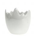 Floristik24 Květináč vaječná skořápka bílá perleť Ø11cm V11cm 2ks